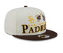 New Era Snapback Hat OSFM / Chrome Adult San Diego Padres New Era Chrome Archive 3 Logo 9FIFTY Snapback Hat - Men's