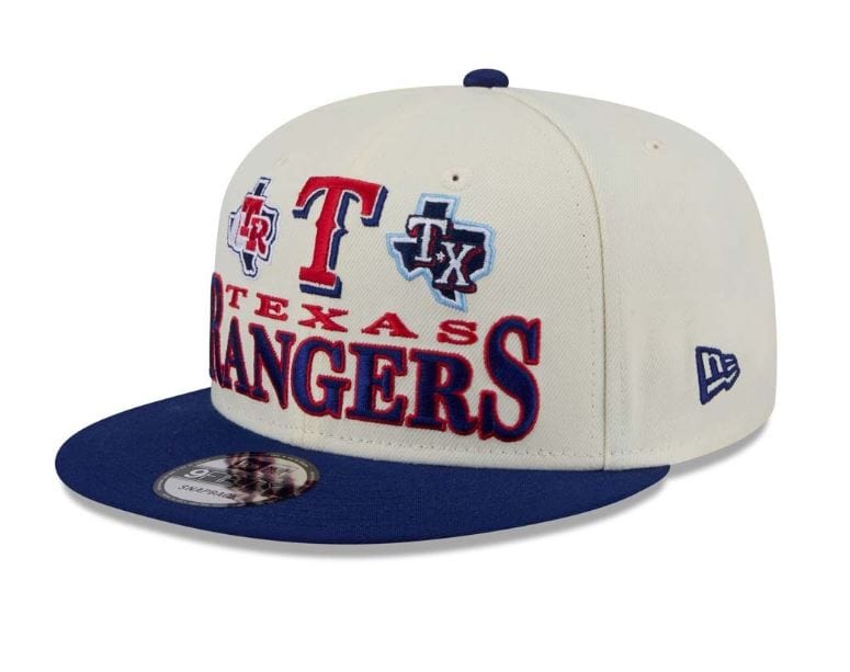 Adult Texas Rangers New Era Chrome Archive 3 Logo 9FIFTY Snapback Hat - Men's