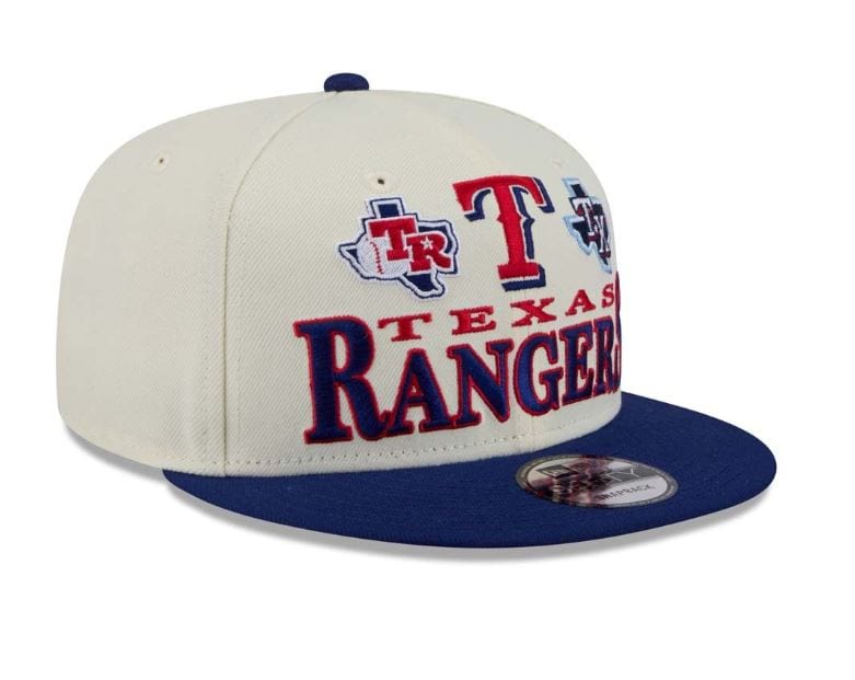 Adult Texas Rangers New Era Chrome Archive 3 Logo 9FIFTY Snapback Hat - Men's