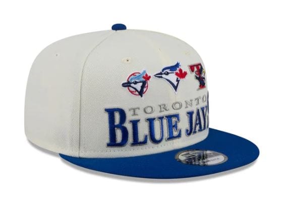 Adult Toronto Blue Jays New Era Chrome Archive 3 Logo 9FIFTY Snapback Hat - Men's