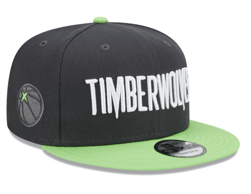 New Era Snapback Hat OSFM / Gray Adult Minnesota Timberwolves New Era Gray NBA Statement 9FIFTY Snapback Hat - Men's
