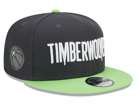 New Era Snapback Hat OSFM / Gray Adult Minnesota Timberwolves New Era Gray NBA Statement 9FIFTY Snapback Hat - Men's