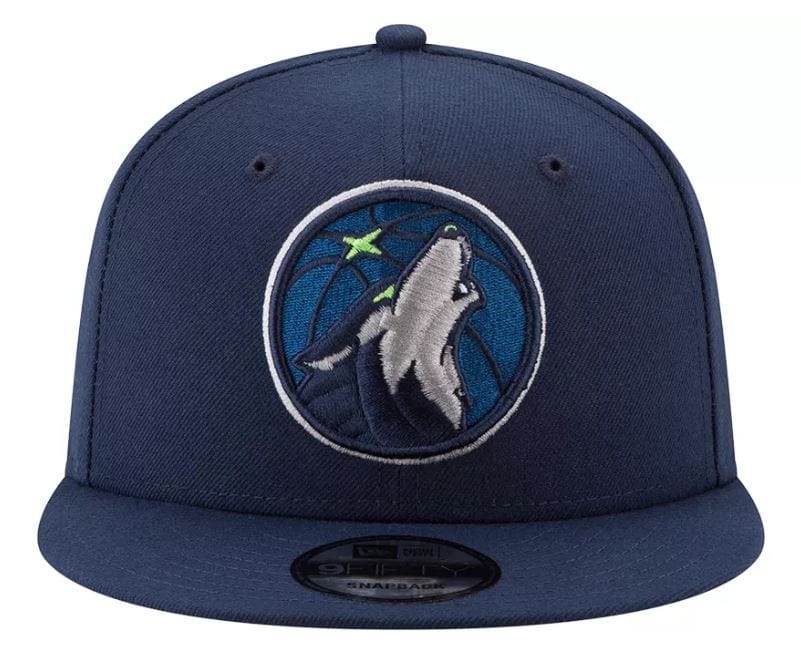 New Era Snapback Hat OSFM / Navy Minnesota Timberwolves New Era Navy 9FIFTY Adjustable Snapback Hat