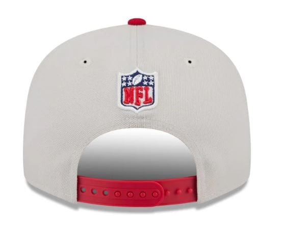 Adult San Francisco 49ers New Era Stone/Red 2024 Historic Sideline 9FIFTY Snapback Hat - Men's