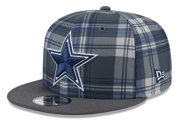 Adult Dallas Cowboys New Era Gray Bill 2024 Plaid Statement 9FIFTY Sna