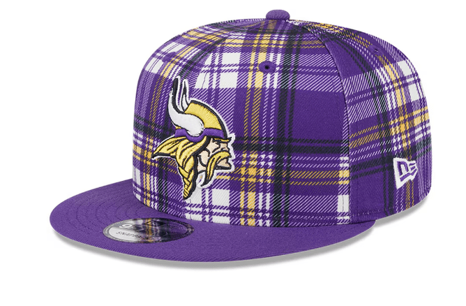 New Era Snapback Hat OSFM / Plaid Minnesota Vikings New Era 2024 Plaid Statement 9FIFTY Snapback Hat