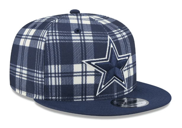 New Era Snapback Hat OSFM / Plaid/Navy Dallas Cowboys New Era Navy Bill 2024 Plaid Statement 9FIFTY Snapback Hat