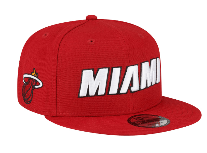 New Era Snapback Hat OSFM / Red Adult Miami Heat New Era Red NBA Statement 9FIFTY Snapback Hat - Men's