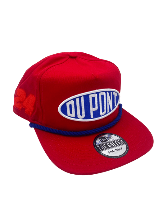 Dupont #24 New Era Custom Red Golfer Adjustable Snapback Hat