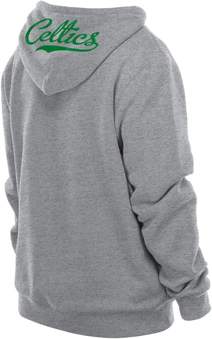 New Era Sweatshirts Adult Boston Celtics New Era Gray Big Logo Hooded Sweatshirt - Men's