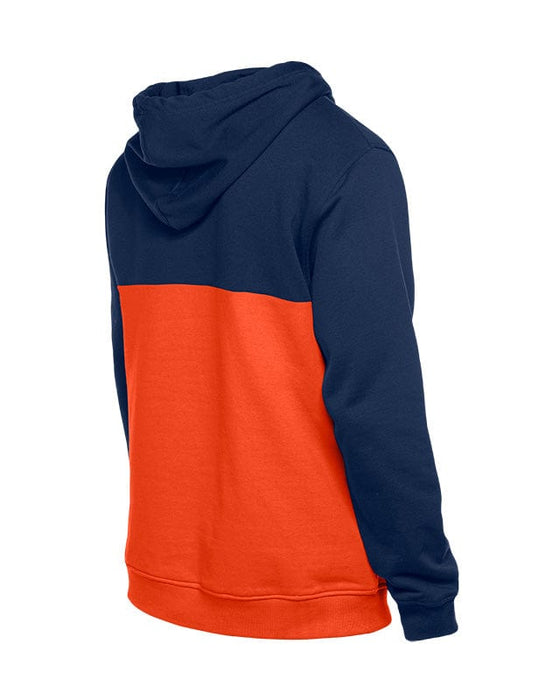 Adult Detroit Tigers New Era Navy/Orange Tri Color Embroidered Hooded Sweatshirt - Men's