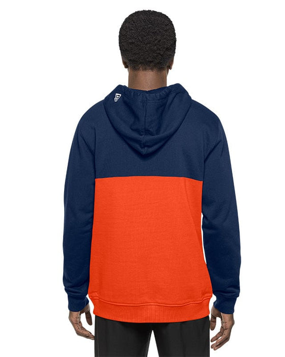 Adult Detroit Tigers New Era Navy/Orange Tri Color Embroidered Hooded Sweatshirt - Men's