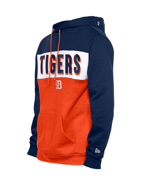 New Era Sweatshirts Adult Detroit Tigers New Era Navy/Orange Tri Color Embroidered Hooded Sweatshirt - Men's