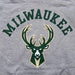 New Era Sweatshirts Adult Milwaukee Bucks New Era Gray Big Logo Hooded Sweatshirt - Men's