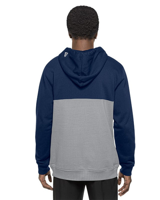 Adult New York Yankees New Era Navy/Gray Tri Color Embroidered Hooded Sweatshirt - Men's