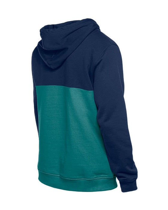 Adult Seattle Mariners New Era Navy/Teal Tri Color Embroidered Hooded Sweatshirt - Men's