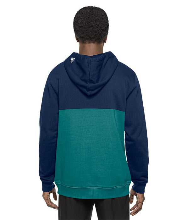 Adult Seattle Mariners New Era Navy/Teal Tri Color Embroidered Hooded Sweatshirt - Men's