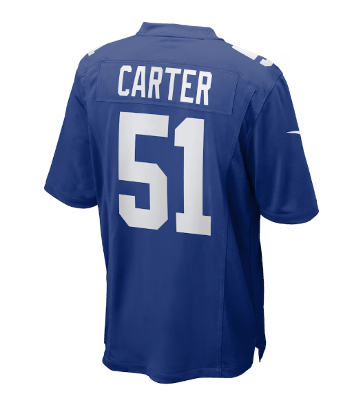 Adult Abdul Carter New York Giants Nike Blue Game Jersey - Men's