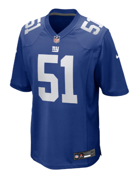Adult Abdul Carter New York Giants Nike Blue Game Jersey - Men's