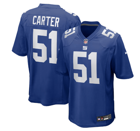 Adult Abdul Carter New York Giants Nike Blue Game Jersey - Men's