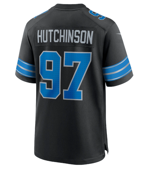 Nike Adult Jersey Adult Aidan Hutchinson Detroit Lions Nike Black Alternate Game Jersey - Men's