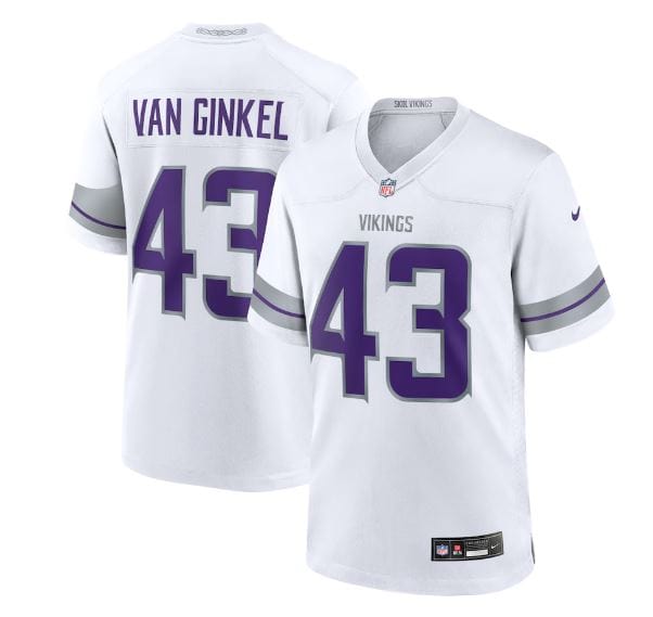 Adult Andrew Van Ginkel Minnesota Vikings NFL Nike White Winter Warrior Game Jersey - Men's