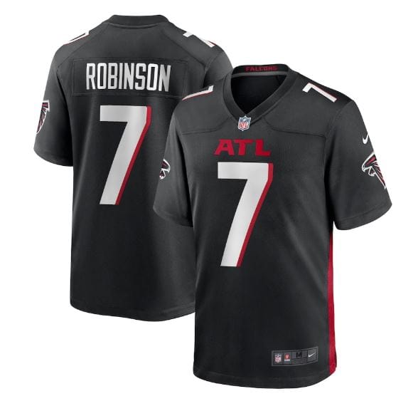 Adult Bijan Robinson Atlanta Falcons NFL Nike Black Game Jersey - Men's
