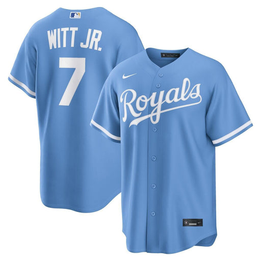 Nike Adult Jersey Adult Bobby Witt Jr. Nike Light Blue Alternate Replica Player Jersey - Men's