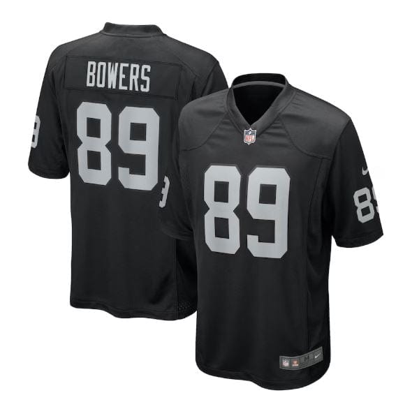 Adult Brock Bowers Las Vegas Raiders Nike Black Game Jersey - Men's