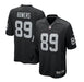 Adult Brock Bowers Las Vegas Raiders Nike Black Game Jersey - Men's