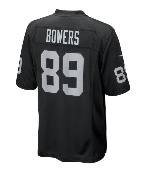 Adult Brock Bowers Las Vegas Raiders Nike Black Game Jersey - Men's
