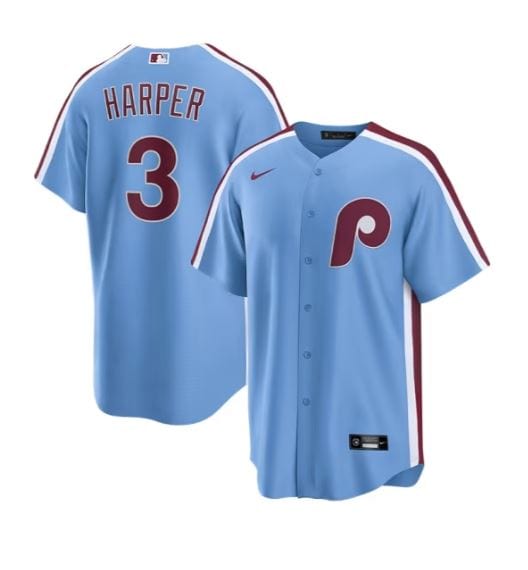 Adult Bryce Harper Philadelphia Phillies Nike Light Blue Alternate Replica Player Jersey - Men's