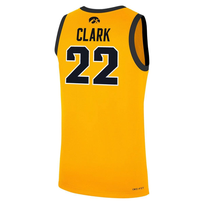 Nike Adult Jersey Adult Caitlin Clark Iowa Hawkeyes Nike Gold Alternate Replica Jersey - Unisex