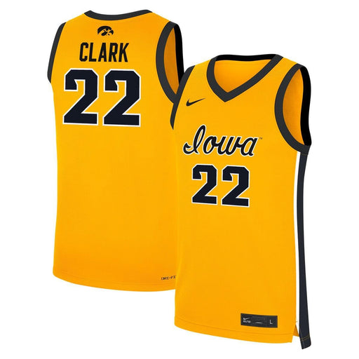 Nike Adult Jersey Adult Caitlin Clark Iowa Hawkeyes Nike Gold Alternate Replica Jersey - Unisex