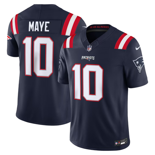 Nike Adult Jersey Adult Drake Maye New England Patriots Nike Navy FUSE Stitched Jersey-Men's