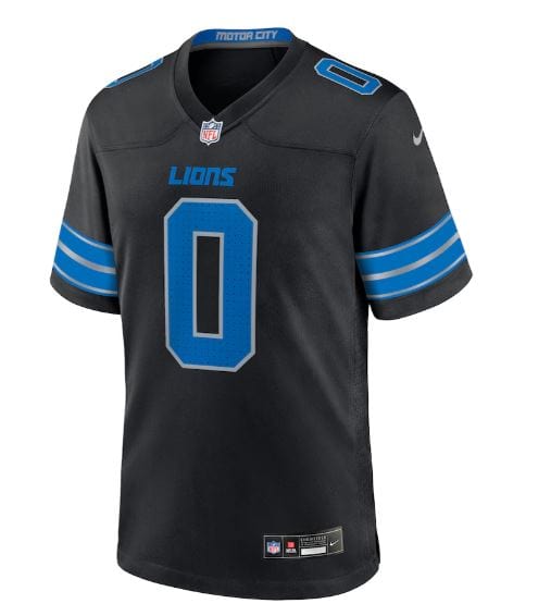 Adult Jahmyr Gibbs Detroit Lions Nike Black Alternate Game Jersey - Men's