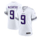 Adult JJ McCarthy Minnesota Vikings NFL Nike White Winter Warrior Game Jersey - Men's