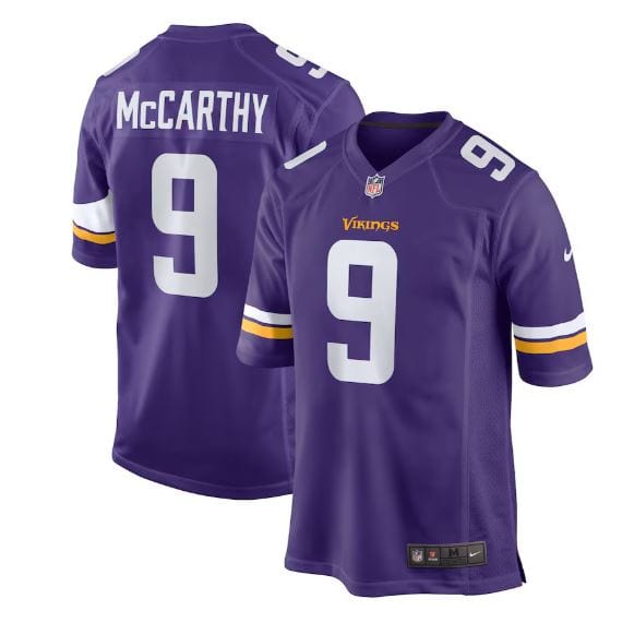 Adult JJ McCarthy Minnesota Vikings Nike Purple Game Jersey - Men's