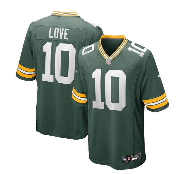 Adult Jordan Love Green Bay Packers Nike Green Game Jersey - Men's
