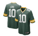Adult Jordan Love Green Bay Packers Nike Green Game Jersey - Men's