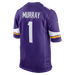 Nike Adult Jersey Adult Kyler Murray Minnesota Vikings Nike Purple Game Jersey - Men's