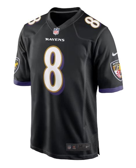 Adult Lamar Jackson Baltimore Ravens Nike Black Game Jersey - Men's