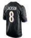 Adult Lamar Jackson Baltimore Ravens Nike Black Game Jersey - Men's