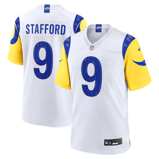 Nike Adult Jersey Adult Nike NFL Stafford LA Rams White Game Jersey-Men's