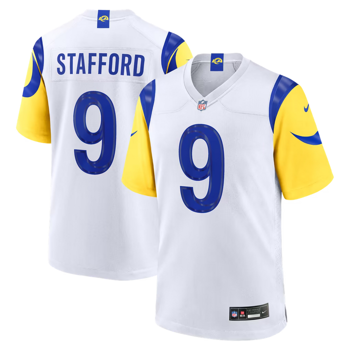 Nike Adult Jersey Adult Nike NFL Stafford LA Rams White Game Jersey-Men's