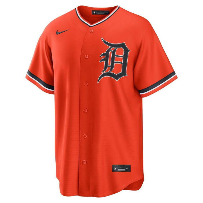 Nike Adult Jersey Adult Riley Greene Detroit Tigers Nike Orange Alternate 2 Replica Player Jersey - Men's