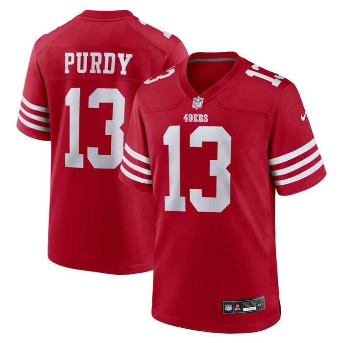 Nike Adult Jersey Brock Purdy San Francisco 49ers Nike Scarlet Game Player Jersey - Men's