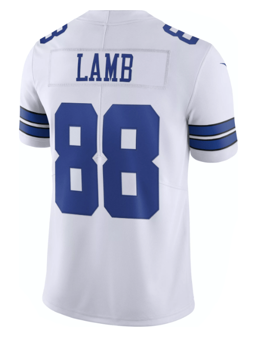 Nike Adult Jersey CeeDee Lamb Dallas Cowboys Nike White Vapor Limited Stitched Jersey - Men's