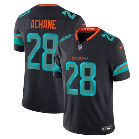 Nike Adult Jersey De’Von Achane Miami Dolphins Nike Rivalries Collection Stitched Limited Jersey - Navy