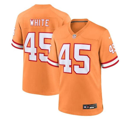 Nike Men's Tampa Bay Buccaneers Devin White #45 Alternate Game Jersey - Orange - M Each